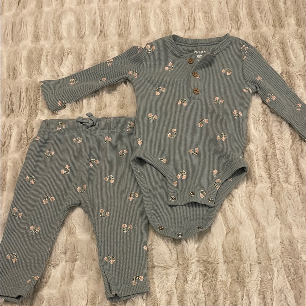 Carter's Blue Floral Kids Matching Set